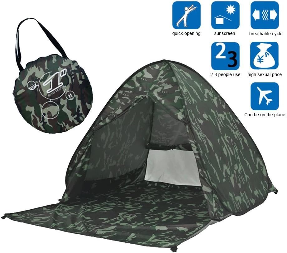 Automatic Pop Up Beach Tent Instant Portable Quick Sun Shelter for 2-3 Persons (Camouflage)