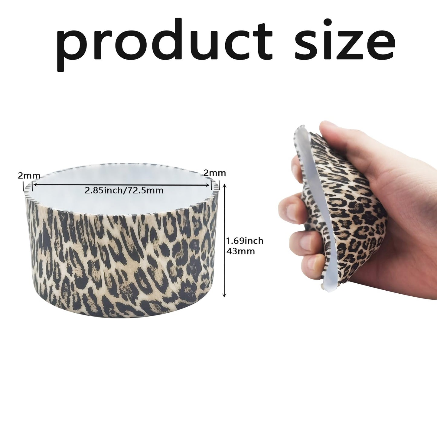 Gliquran Leopard Protective Silicone Boot for Stanley Quencher H2.0 40 30 20 oz & IceFlow Flip 30 20 oz,Cheetah Water Bottle Boots Accessories