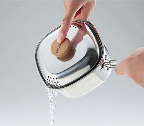 Captain Stag Stainless Steel Ramen Cooker 0.3 Gal (1.3 L) - Authentic Japanese Design