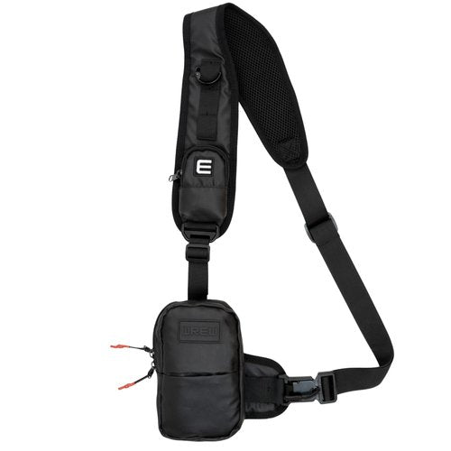 WREW Small Sling Bag for Men-Cross body bag with Shoulder Straps,Mini Sling Crossbody bag for Women-Travel Backpack for Hiking,Daypack Multipurpose Over the Shoulder Chest Bags with Keyholder(Black)