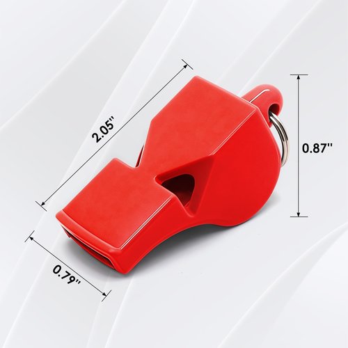 smrtcol Emergency Whistles with Lanyard 10 Pack Red Safety Whistle for Lifeguard Outdoor Emergency Camping Hiking Boating Loud Signaling Whistles
