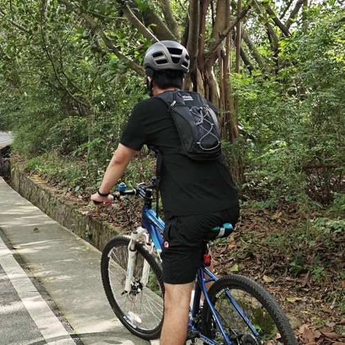 Hydration Backpack, Water Buffalo Hydration Backpack with 2L Water Bladder, Water Pack Backpack for Outdoor Sports of Running Hiking Camping Cycling Skiing for Women Men, Black