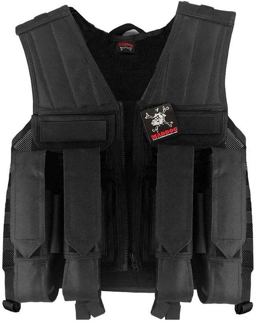 Maddog Tactical Paintball Battle Vest Pod and Tank Holder Walk on Scenario and Woodsball Games - Black