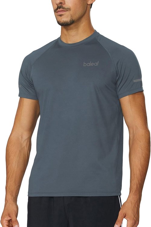 baleaf Men's Running Workout Shirts Short Sleeve Athletic T-Shirt Quick Dry