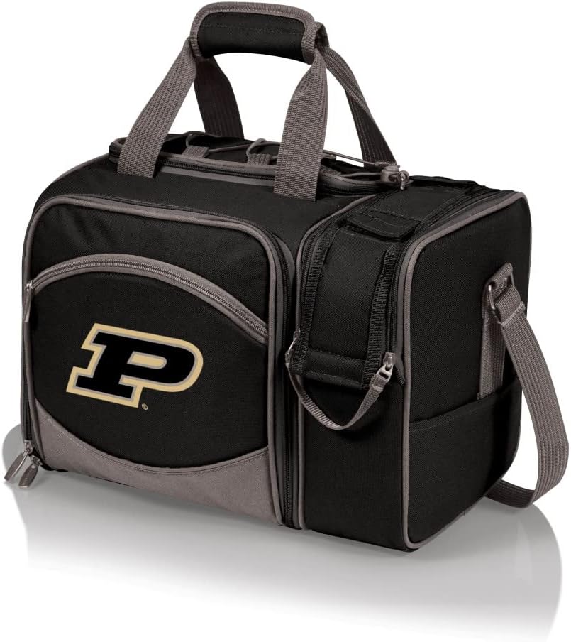 NCAA Malibu Cooler Picnic Basket - Insulated Tote with Complete Picnic Set