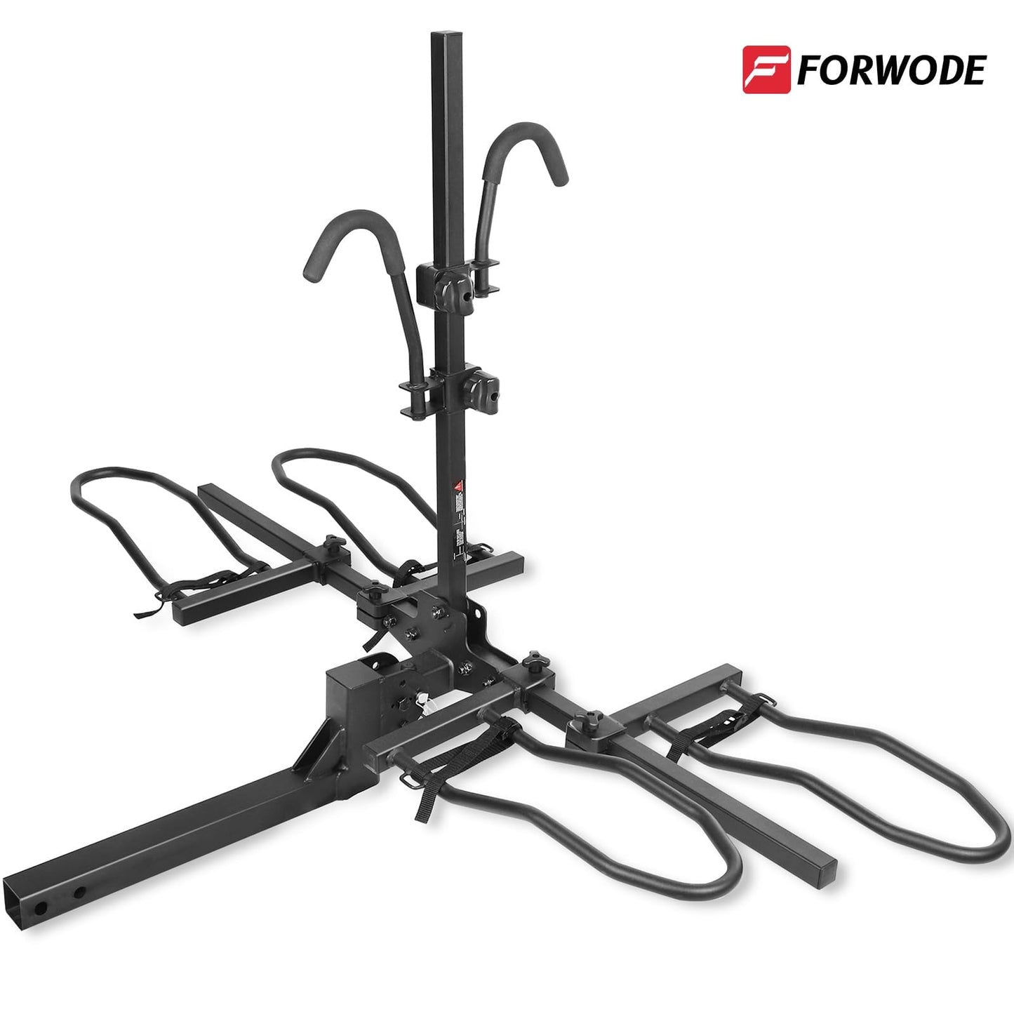 FORWODE Hitch Mount Bike Rack Fits 2 X 80 lbs Bicycle, Platform Bike Rack for Car SUV Truck, 2 Inch Receiver, Foldable Wobble Free, Locking Hitch,Fat and Standard