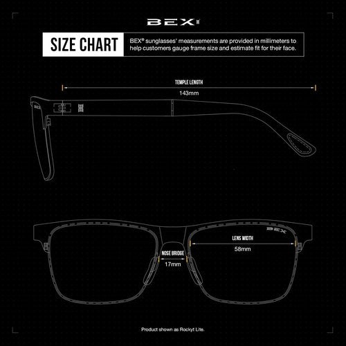 BEX® SUNGLASSES ROCKYT LITE FULL METAL FRAME LIFESTYLE SUNGLASSES - BLACK/GRAY.