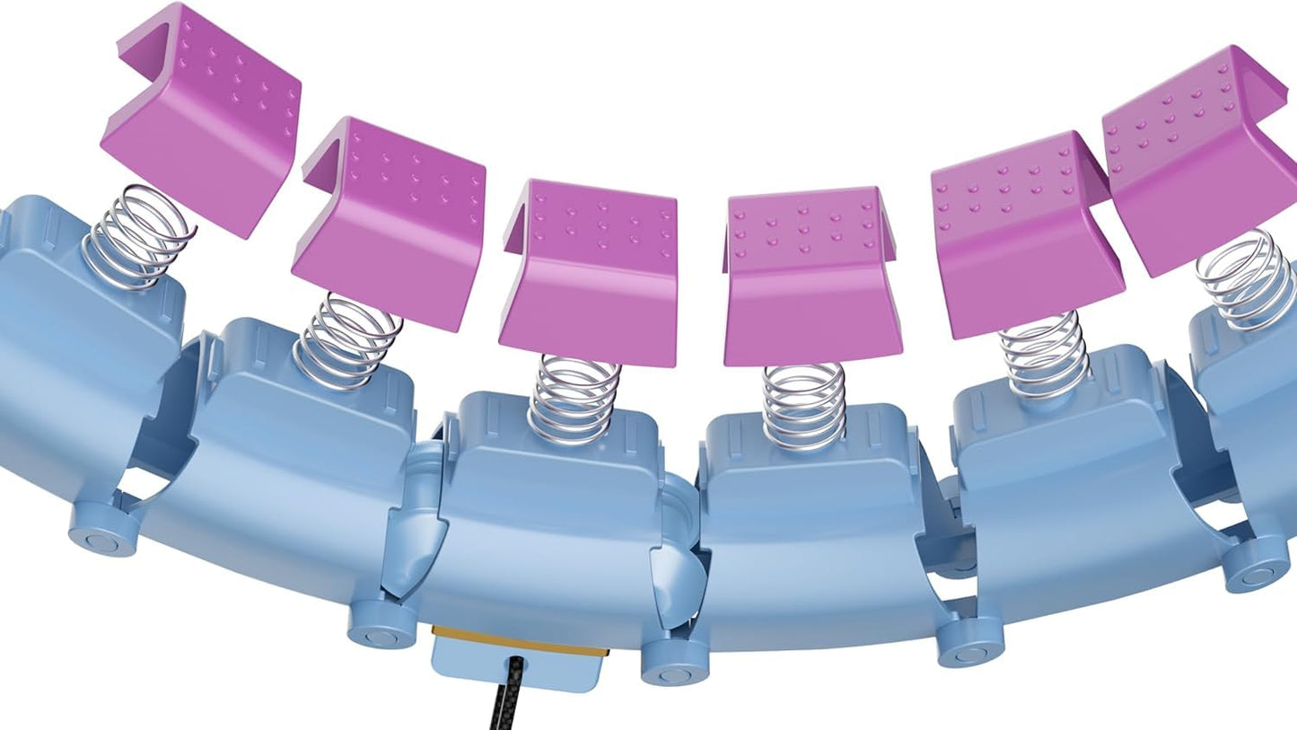 65inch 32 Knots Plus Size Quiet Weighted Hula, Smart Detachable Fitness Infinity Hoop, 2 in 1 Waist and Abdominal Weight Loss for Women, Workout Exercise Equipment Hoop