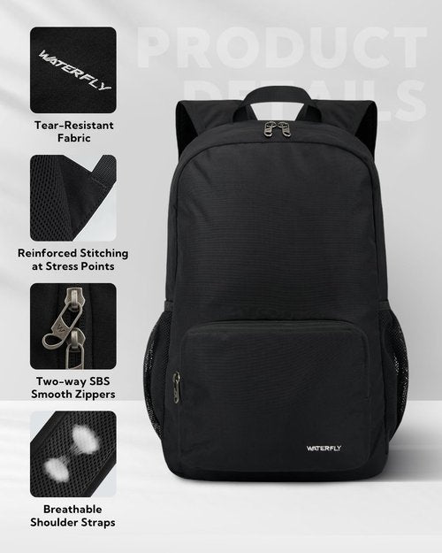 WATERFLY Lightweight Packable Hiking Backpack: 20L Small Foldable Travel Bag Resistant Backpacks for Women Men Camping Vacation Beach Park Outdoor Sports Daypack