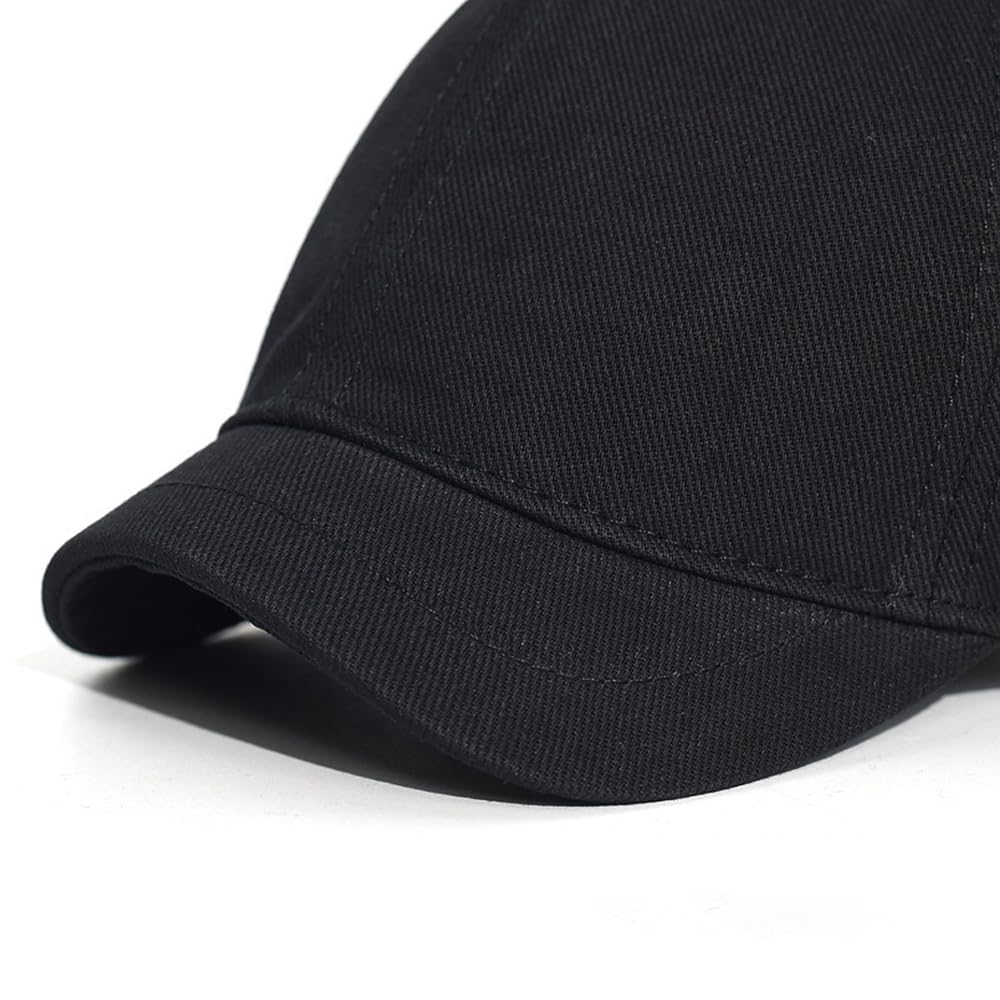 Agturber Men's Short Brim Baseball Cap Quick Dry Lightweight Breathable Adjustable Unstructured Dad Hat Black