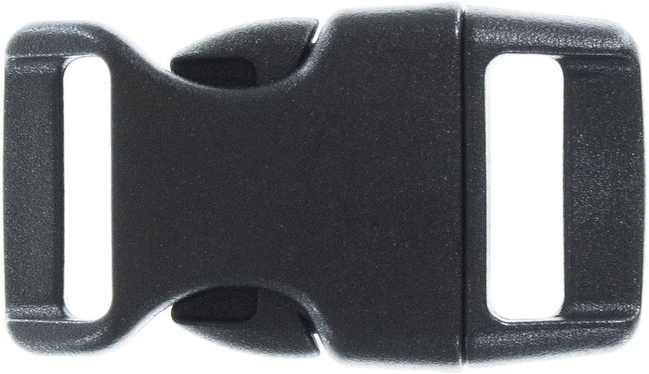 Paracord Planet 5/8 Inch Contoured Side Release Buckle (Black Cat, 10 Pack)