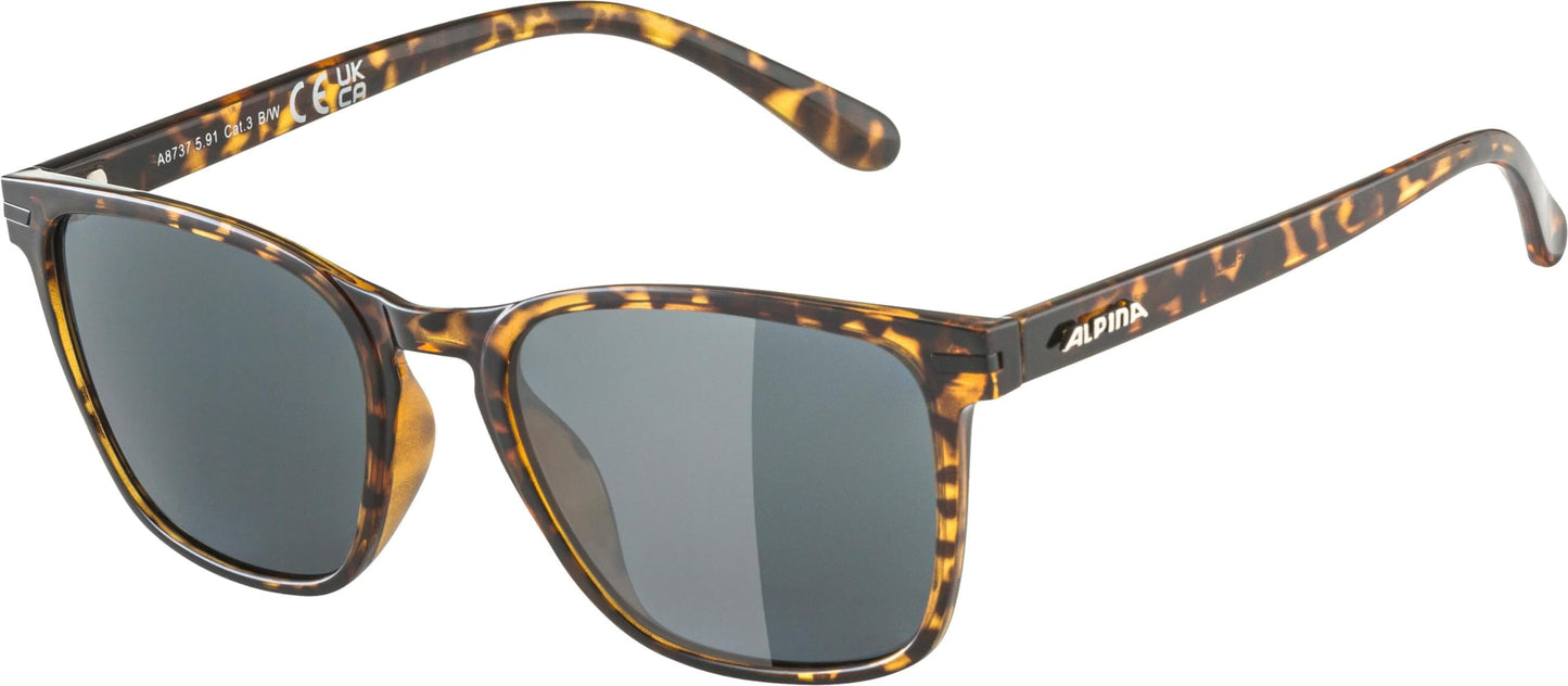 ALPINA YEFE P - Sunglasses with 100% UV Protection for Adults - Polarized, Mirrored & Shatterproof - Havana Gloss - One Size