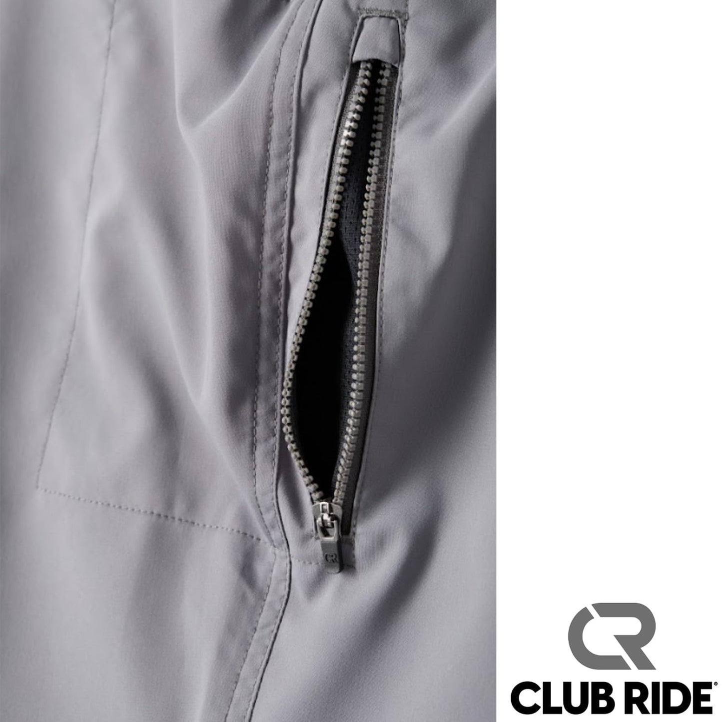 Club Ride Apparel Fuze Cycling Short with Level 2 Chamois - Men's Biking Shorts with Removable Chamois Liner - Grey - Large