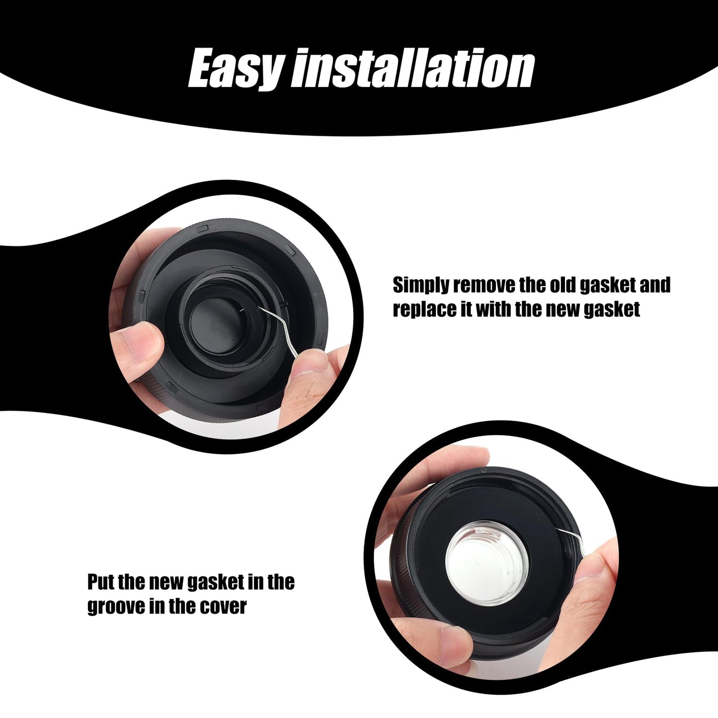 4PCS Gasket Replacement for YETI Yonder 20/25/34/50 oz Water Bottle, Silicone Sealing Ring Gaskets Seal Parts Leak-Proof Tumbler Lid O Ring Replacement BPA Free