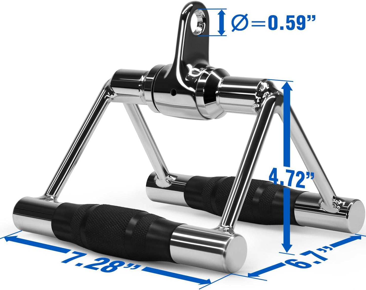 Yes4All Double D Row Handle Cable Attachment for Weight Workout, Cable Machine Accessories for Home Gym, LAT Pull Down V Bar with Capacity Up to 880LBS