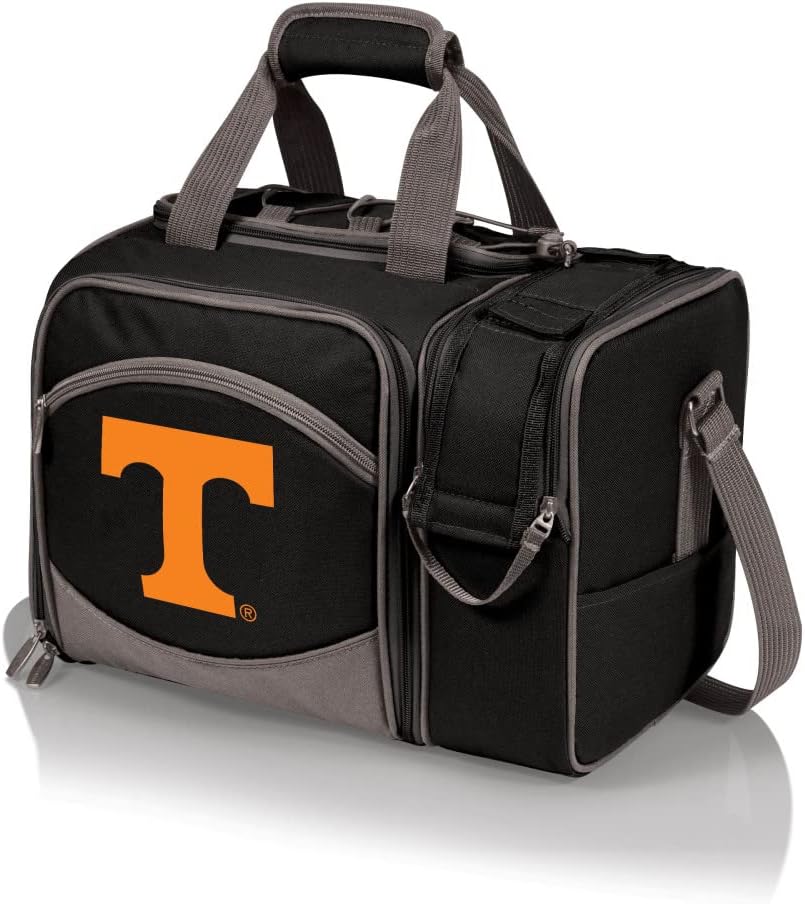 NCAA Malibu Cooler Picnic Basket - Insulated Tote with Complete Picnic Set
