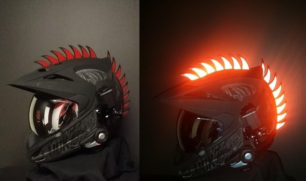 customTAYLOR33 Engineering Grade Reflective Warhawk/Mohawk Decals (Rubber Warhawk & Helmet not Included) Many Colors (Black)