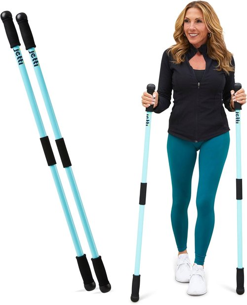 Walking Sticks for Women & Men - 2 Lightweight PVC Trekking Poles with Carrying Case - Ideal for Hiking, Fitness, and Outdoor Adventures (2.2lbs)