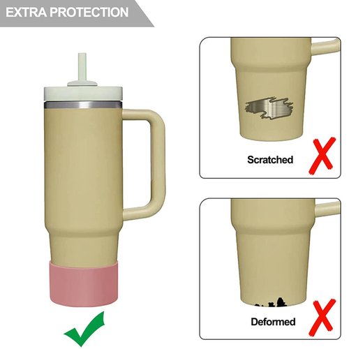 iDIY Silicone 6PCS Bottle Boot, Water Bottle Bottom Protector,Stanley 40/30/20 oz Cup Accessories(style-10)