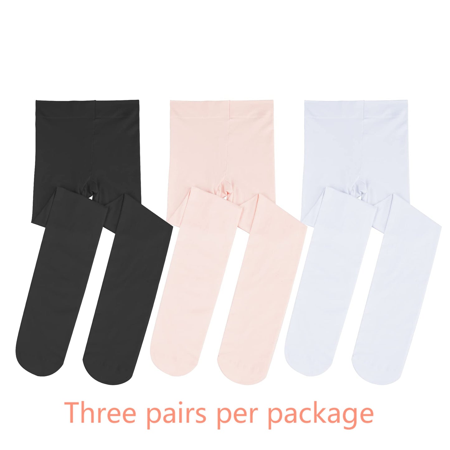 Stelle Girls' Ultra Soft Pro Dance Tight/Ballet Footed Tight(Toddler/Little Kid/Big Kid),BP+WT+BK,M