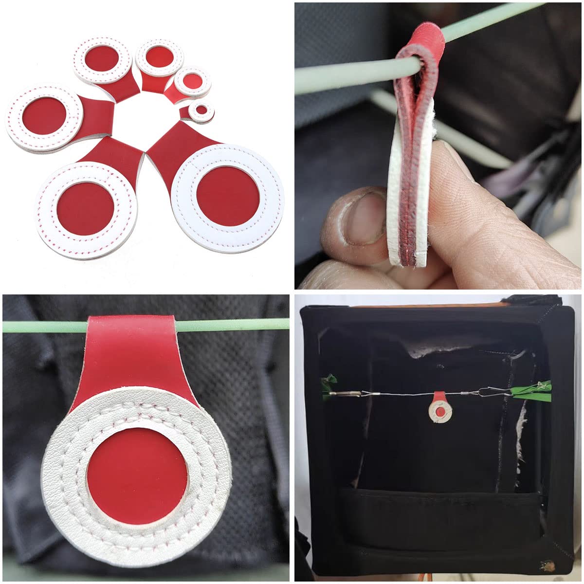 ITROLLE 2-8cm 7pcs/Pack Competitive Game Bulls Target Practice Fabric Pad Airsoft Slingshot Foldable Target Catch Box Set for Adult Shooting Outdoor Hunting Accessories