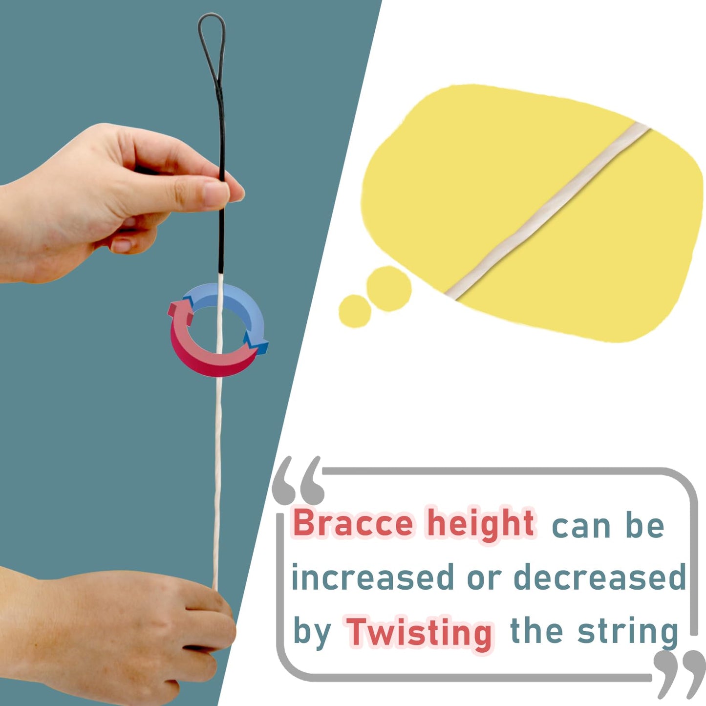 Archery Bowstrings-AMO 62" in 12 Strands, Recurve Bow String Replacement Bowstring for Traditional Longbow, Fast Flight Plus Bow String for Recurve Bow, Universal Archery Equipment