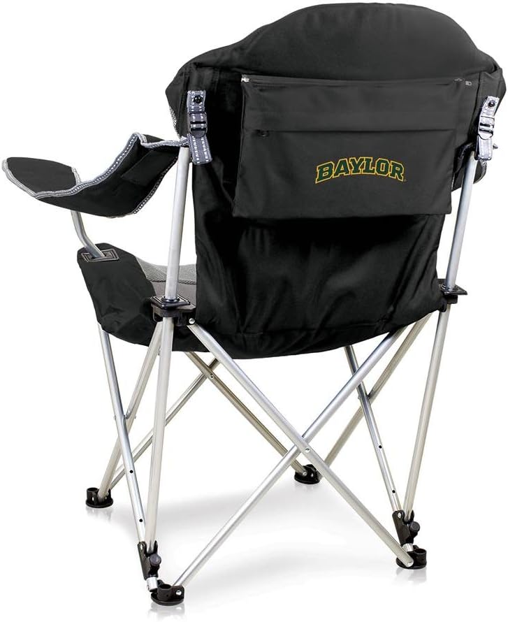 PICNIC TIME NCAA Arkansas Razorbacks Reclining Camp Chair - Beach Chair for Adults - Sports Chair with Carry Bag
