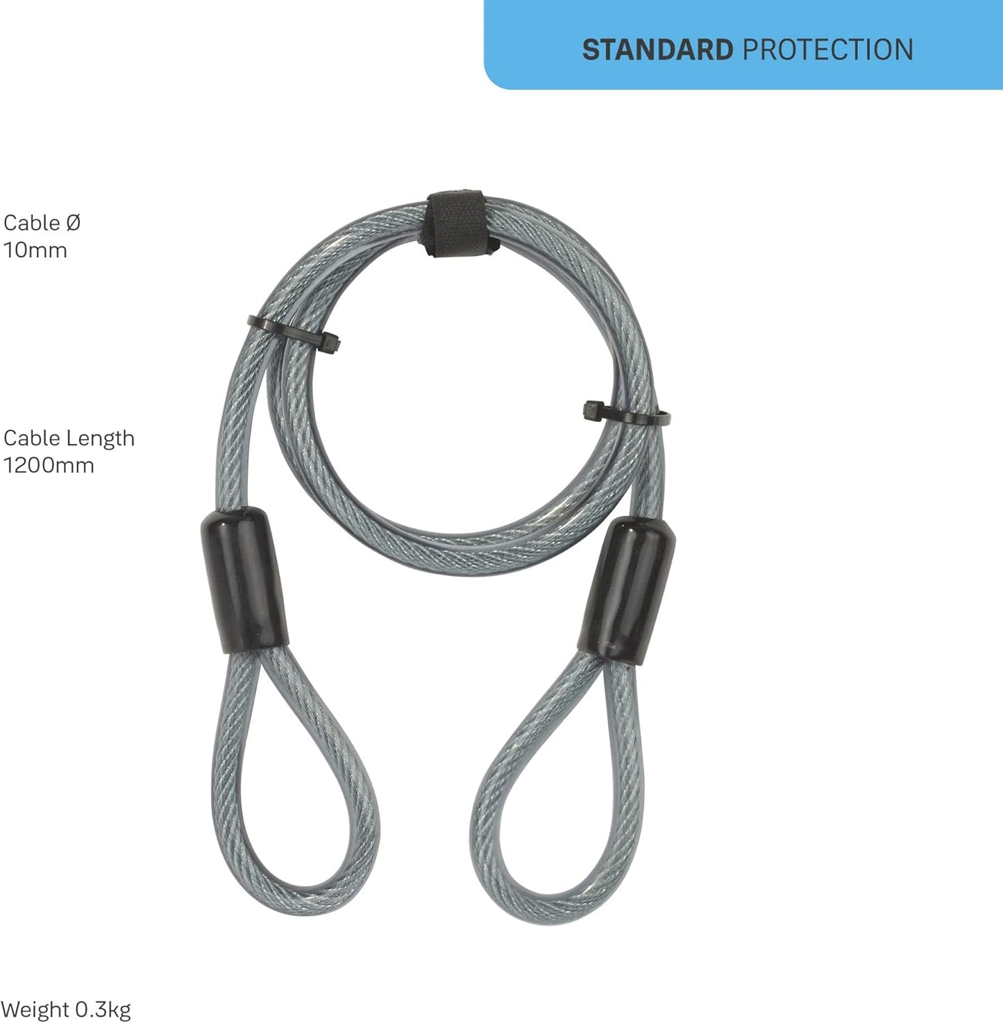 Yale YC1/10/120/1 Defendor Security Cable 1200mm, Black