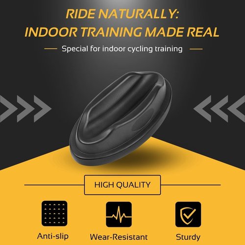 Flexzion Bike Trainer Front Wheel Block - Sturdy Molded Plastic Bicycle Stabilizing Leveling Block Support for Indoor Turbo Trainer Bike Stationary Resistance Training Exercises
