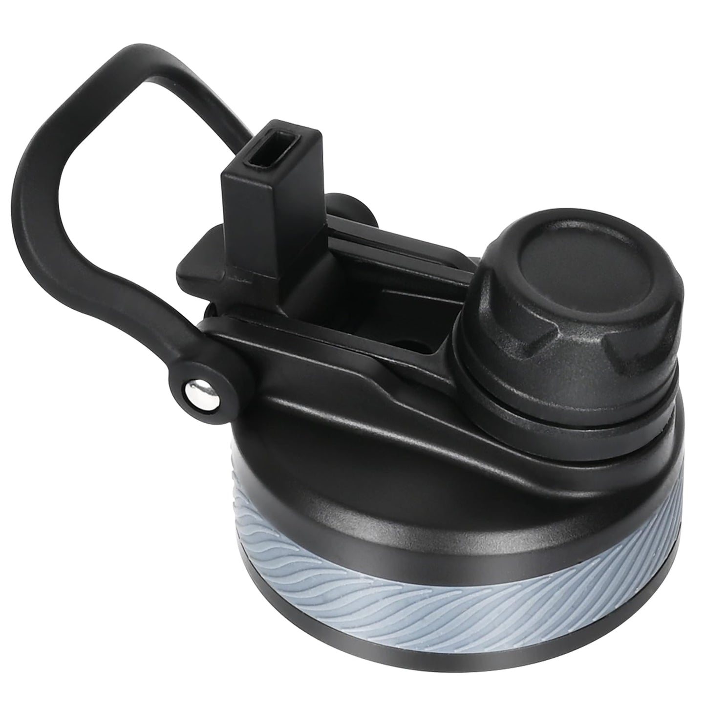 GAZLEMHO Water Bottle 2-in-1 Straw & Chug Lid, BPA-free 2 Ways Cap for Water Jug Flask Bottles, Fit for 18, 24, 32, 40, 64, 128 oz Water Bottles, Replacement Cover, Black