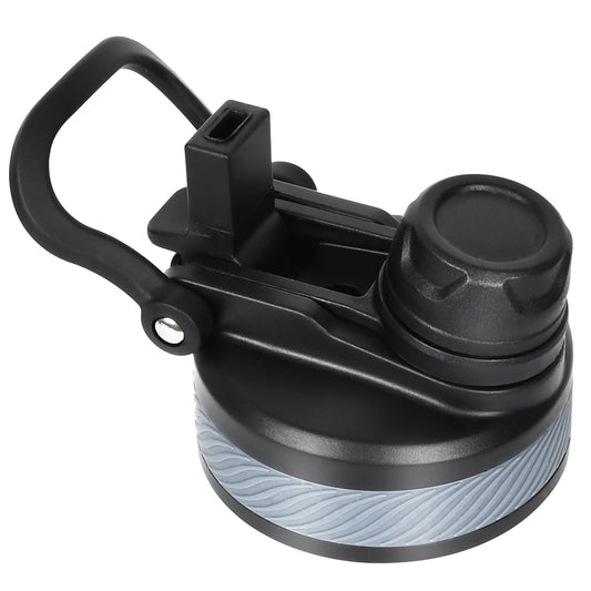 GAZLEMHO Water Bottle 2-in-1 Straw & Chug Lid, BPA-free 2 Ways Cap for Water Jug Flask Bottles, Fit for 18, 24, 32, 40, 64, 128 oz Water Bottles, Replacement Cover, Black