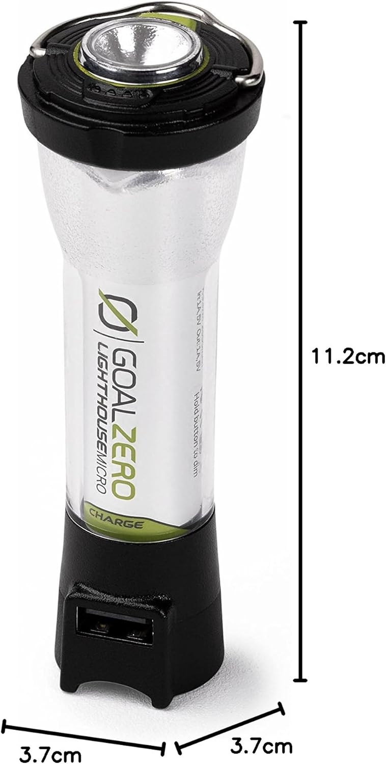 Goal Zero Lighthouse Micro Charge Flashlight, USB Rechargeable Flashlight for Car and Emergency Use