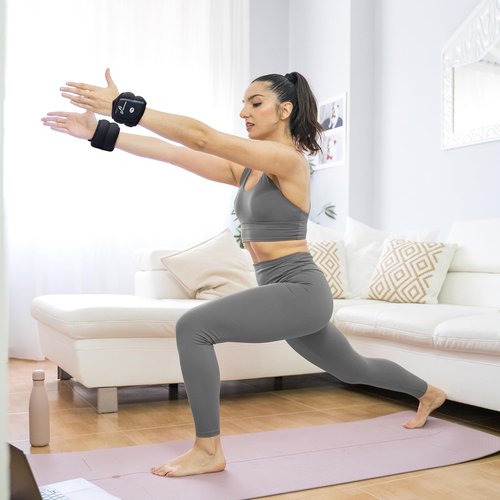 Sportneer Wrist Weights with Thumb Hole for Men Women Arm Hand Weights for Running Walking Jogging Physical Therapy Gym Strength Training Cardio Exercises 1 LB x 2 (Black)