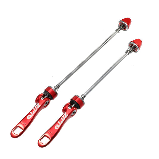 X AUTOHAUX 2 Pcs Bike Bicycle Quick Release Axles Skewers Lever Front Rear Bike Axle Wheel Hub 15cm 5.91" 19cm 7.48" Red for MTB Moutain Road Bike