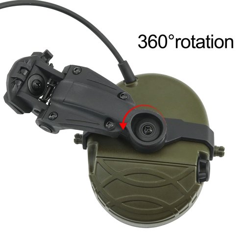 TACGZGJSM Ear Protection Electronic Shooting Earmuff Noise Canceling Headphones for ARC rail Helmets,huntting,airsoft (Army Green)