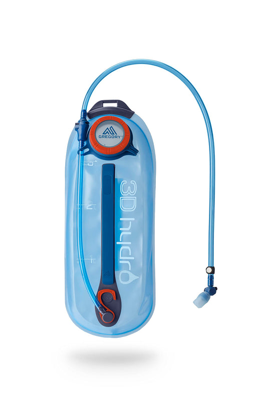 Gregory 3D Hydro 3L Day Hiking/Backpacking Hydration Water Reservoir/Bladder, Ocean/Orange