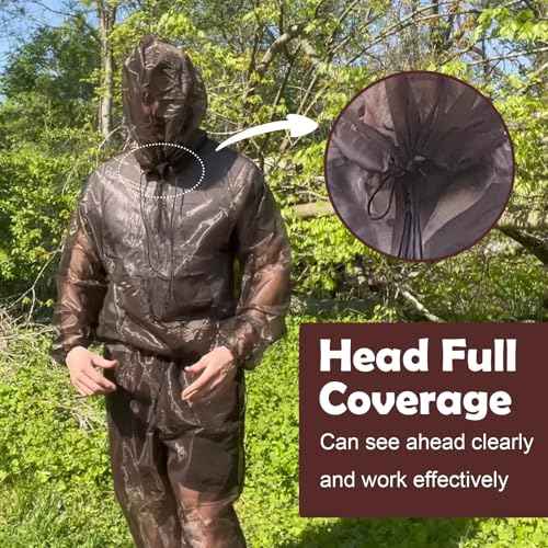 Aventik Mosquito Jacket Mosquito Pants Mosquito Suit No-See-Um Mesh, Super Light, Keep Safe Cool, UV Protection