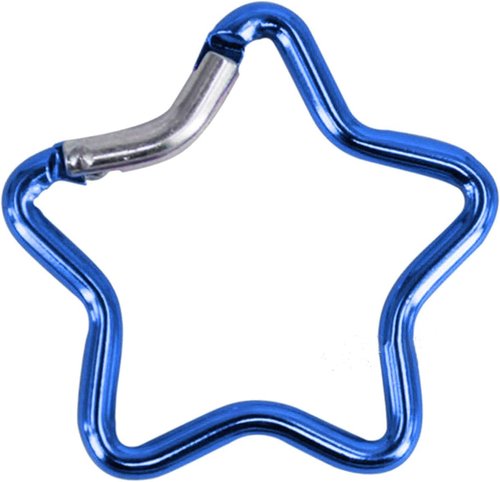 Carabiner Clip, Star Shaped Climbing Buckle Aluminum Alloy Heavy Duty Keyring Hook for Camping Fishing Hiking Traveling Outdoor Activities Accessory Carabiner Carabiners (Blue)