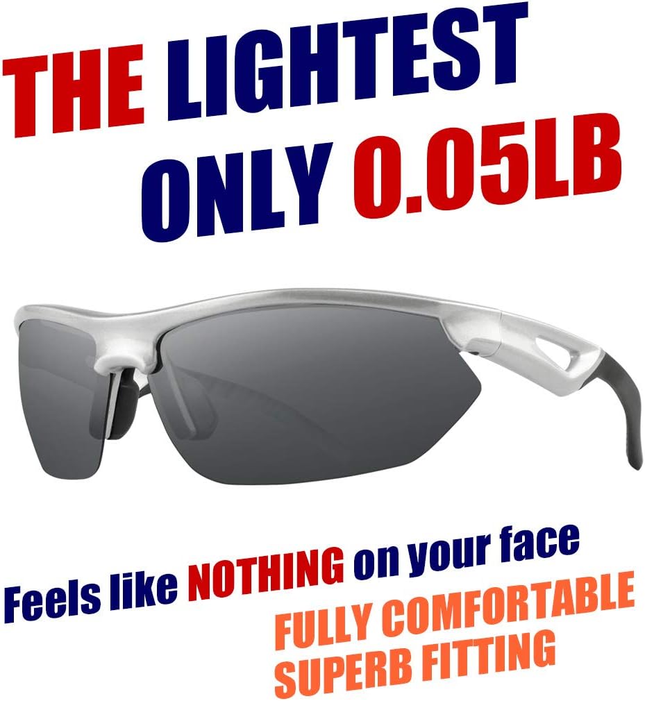 O2O Polarized Sport Sunglasses Wrap Around for Men Women Youth Teens Biking Driving Golf Baseball Cycling Fishing Running