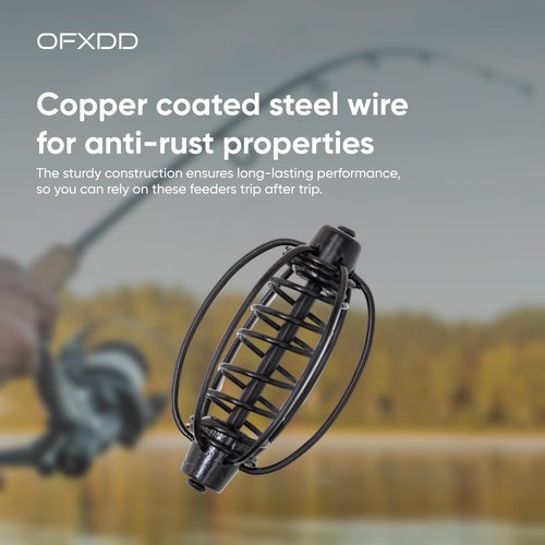OFXDD Carp Feeder 10 Pcs - Spring Fishing Feeder for Carp - Cage Carp Bait of Pumpkin Form, 20 g (0.7 oz) - Carp Fishing Equipment & Accessory