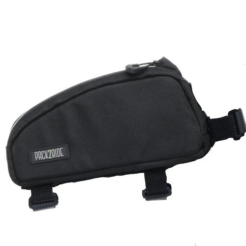 PACK2RIDE Toprock Frame Bag - Water Resistant, Durable Cordura Fabric & Bicycle Daily Essentials Holder - Top Tube, Frame Storage, Bikepacking for Road, Gravel Cycling - Black (1 L)