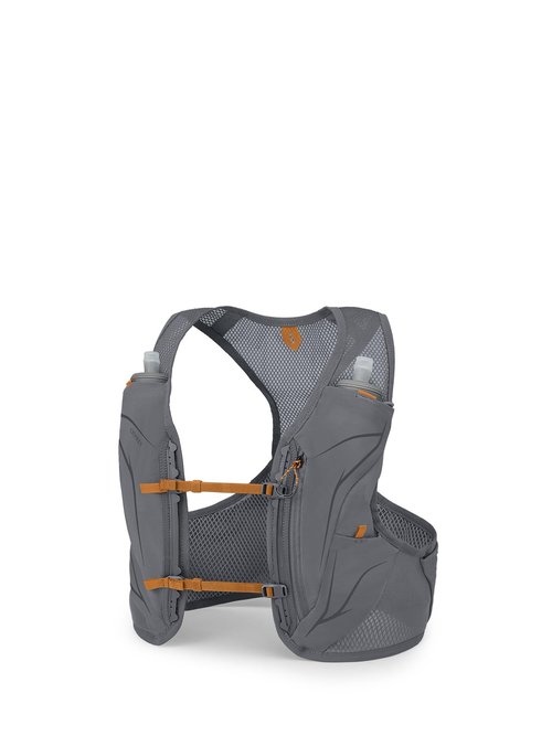 Osprey Duro LT Men's Running Hydration Vest with Hydraulics Soft Flasks, Phantom Grey/Toffee Orange, Large