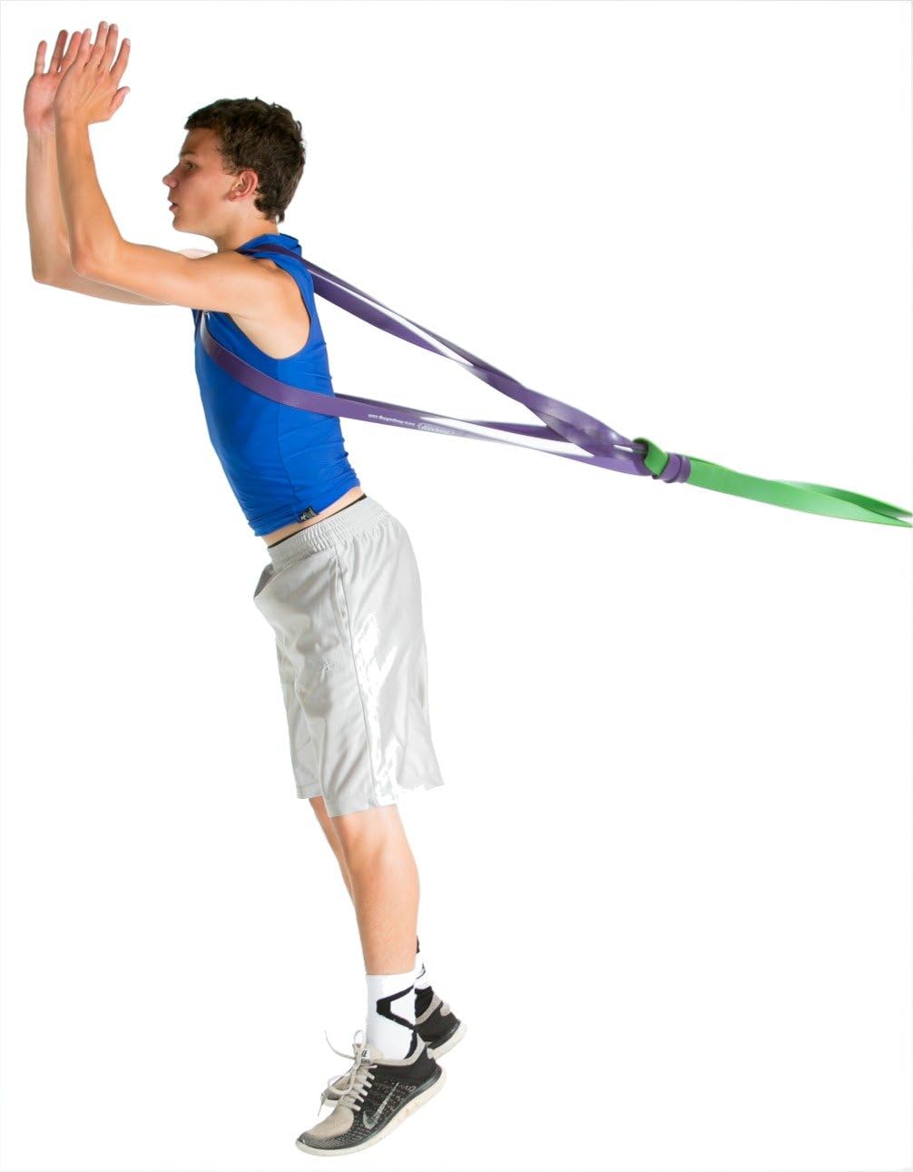 P.R.O. Bands for Basketball Resistance Bands Training (SINGLE Band - 4 Levels to Choose From | Perfect For Improving Dribble Explosiveness, Vertical Jump, Lateral Quickness, Stretching, Strength Train