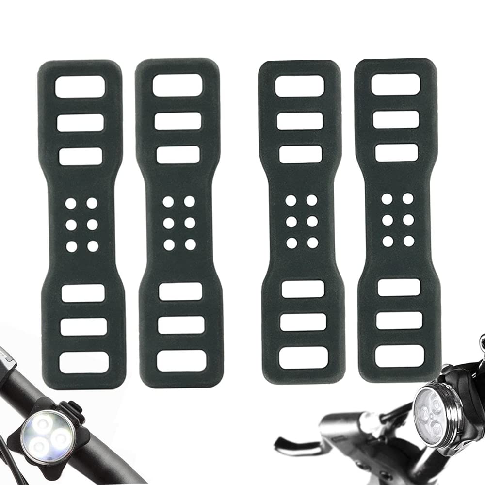 YTRUOYI 4 Pcs Bike Silicone Band, Cycling Bicycle Rubber Straps,Silicone Mount Band for Flashlights Cell Phones Speaker Lights Holder Bicycle Handlebar Bicycle Light Sets