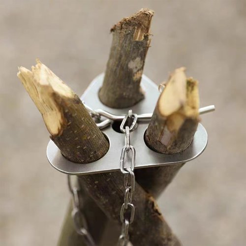 Camping Tripod for Ccooking,A Set Campfire Tripod,Made of Stainless Steel,Will Be Essential Camp Gear When You Cook or Grill Outdoors(Silver)