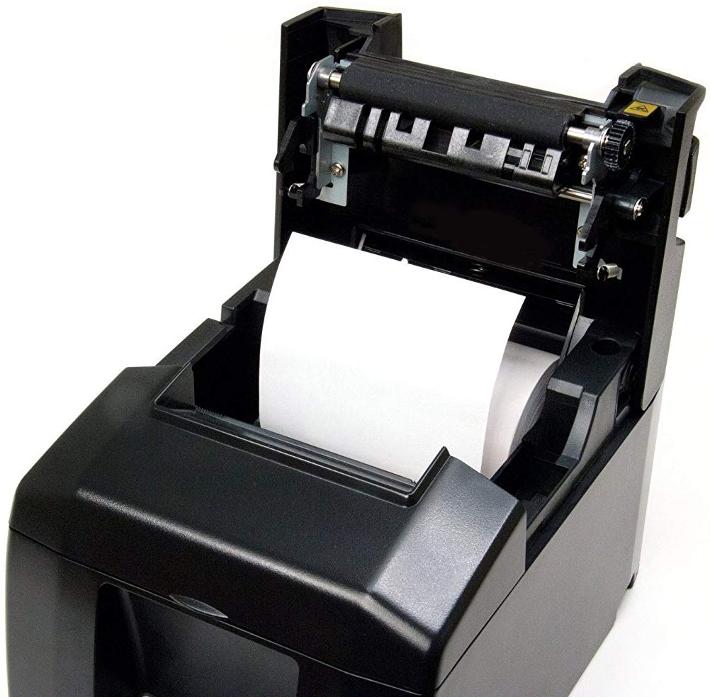 Star Micronics TSP654IIBi2 Bluetooth Thermal Monochrome Receipt Printer with Auto Connect for iOS, Auto-cutter, and External Power Supply - Gray