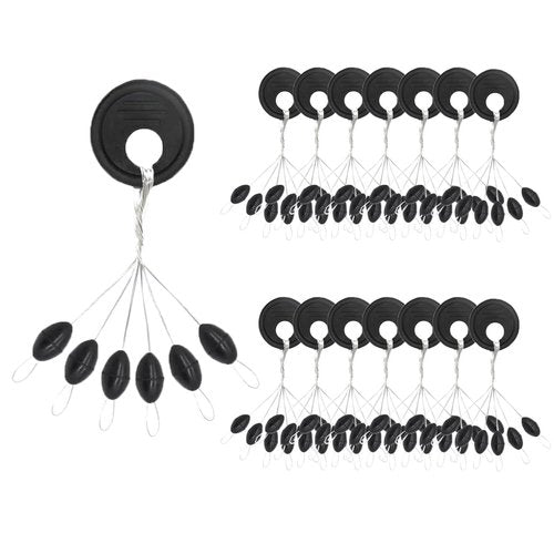 HAIYISHIYE 1200PCS Fishing Bobber Stopper,Bobber Stops for Fishing Line 6 in 1 Float Sinker Stop (Oval, M)