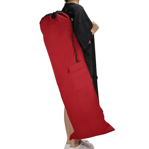 PATIKIL 47 Inch Camp Chair Replacement Bag, Foldable Camping Chair Bag 900D Oxford Large Mouth Carry Bag with Adjustable Shoulder Strap & Side Pocket for Outdoor Camping, Red