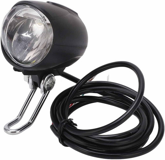 48v Ebike Light,2 in 1 Bike Headlight Front Light LED Lamp Horn for Electric E Bike 6V Led Light for Bafang 48 Volt Bike Light 48 Volt Headlight Horn
