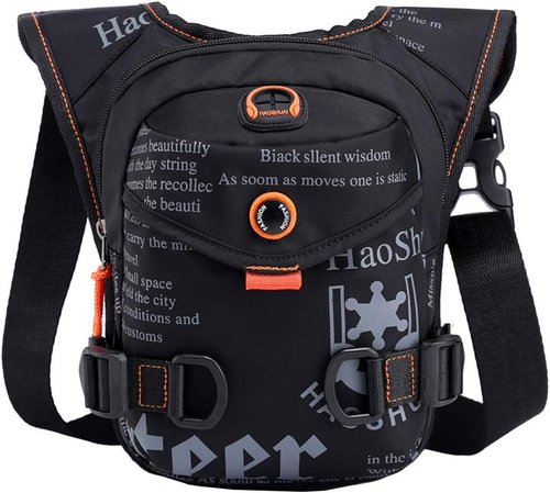 Hebetag Outdoor Motorcycle Drop Leg Bag for Men Women Nylon Waist Pack Pouch Multi-pocket Thigh Bag Bike Racing Cycling Tactical Travel Hiking